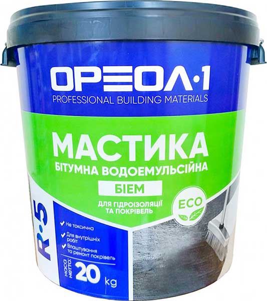 Мастика ОРЕОЛ-1 бітумно-каучукова (4820162680096)